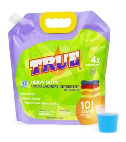 True 101 Load Laundry Detergent - case of 4